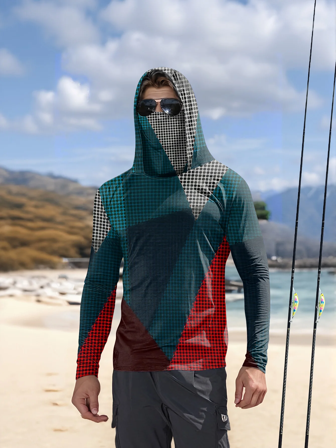 Felpa da pesca da uomo, manich - Fishing Shirt Uv Protection recensione e prezzo